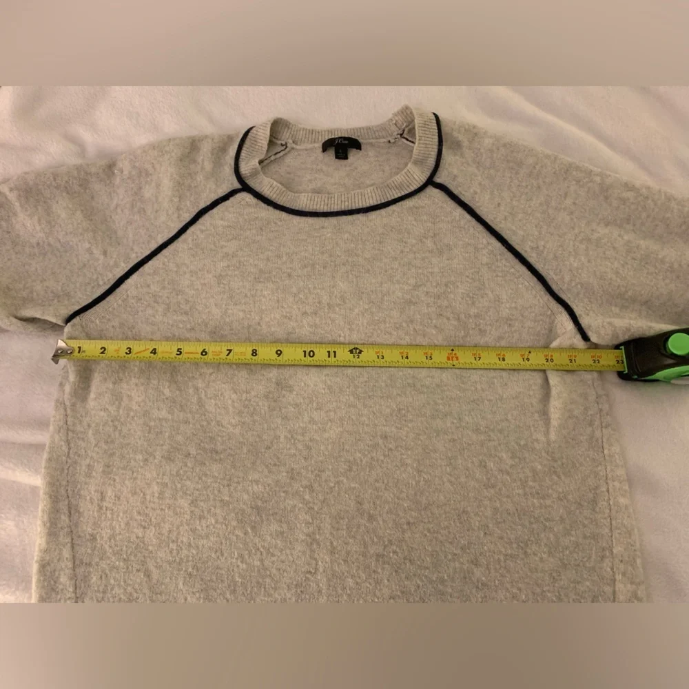 J. Crew Tipped Raglan Warm Wool Alpaca Blend Sweater XL